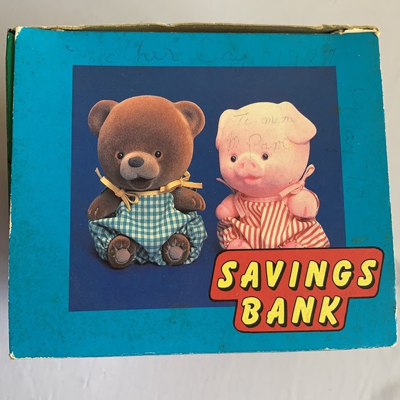 Antique Piggy Banks Bear and Pig 1980s - Picture 8 of 12